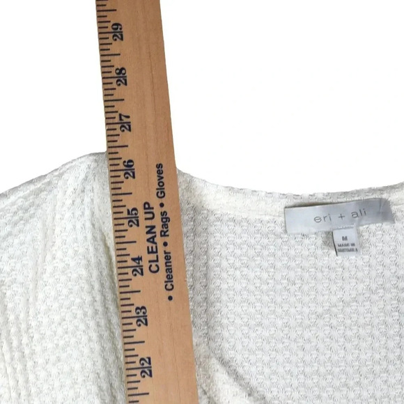 NWT Anthropologie Eri + Ali Waffle Knit Ruffled Peplum Long Sleeve Blouse M Boho - Picture 10 of 10